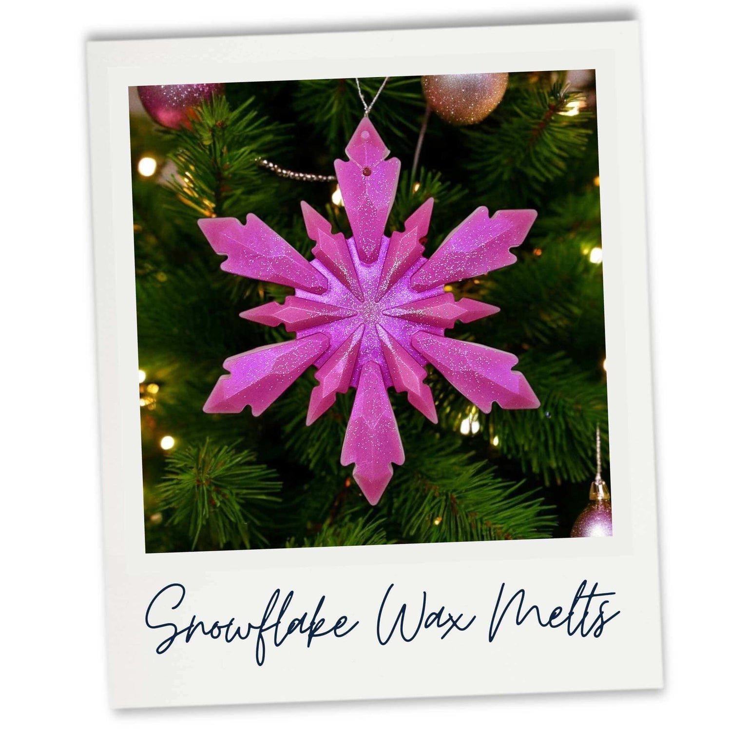 Snowflake Christmas Decoration Wax Melt in pink