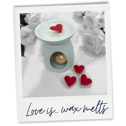 Love is… wax melts and white wax burner