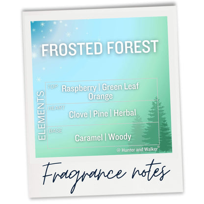 Fragrance notes for Frosted Forest Winter wax melt fragrance