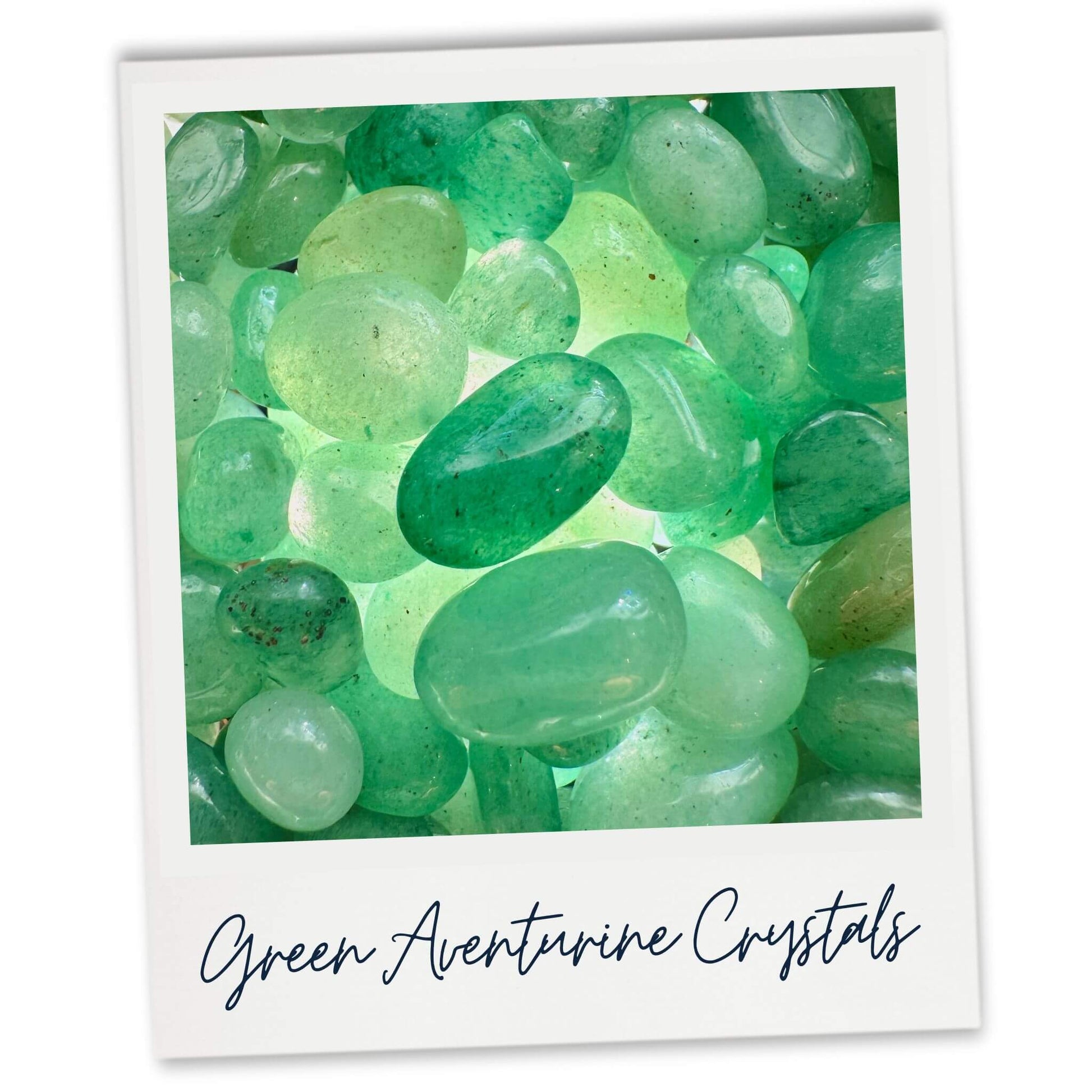 Green Aventurine crystals used in our wax melts