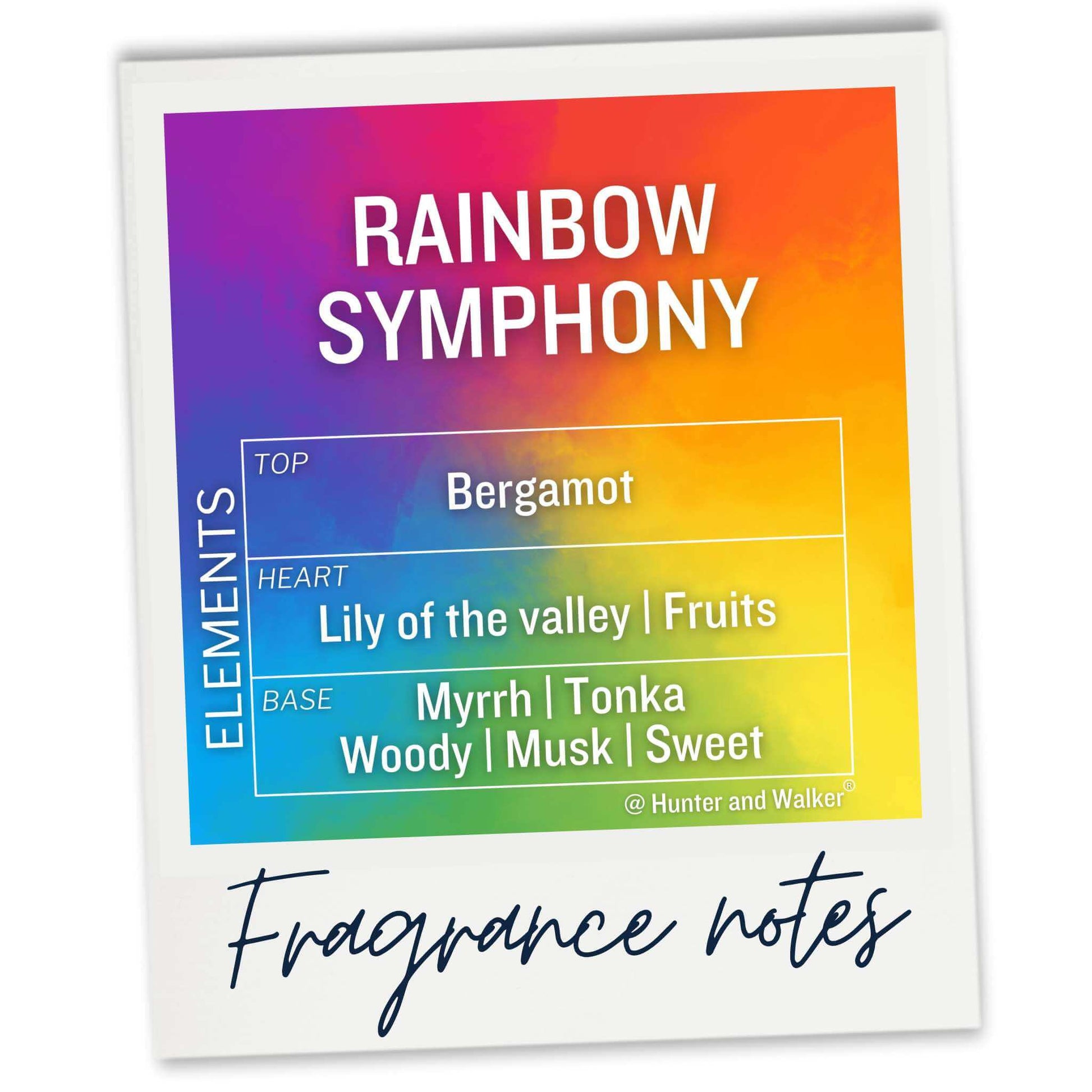 Rainbow Symphony wax melt fragrance notes