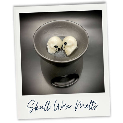 Skull wax melt being melted first image