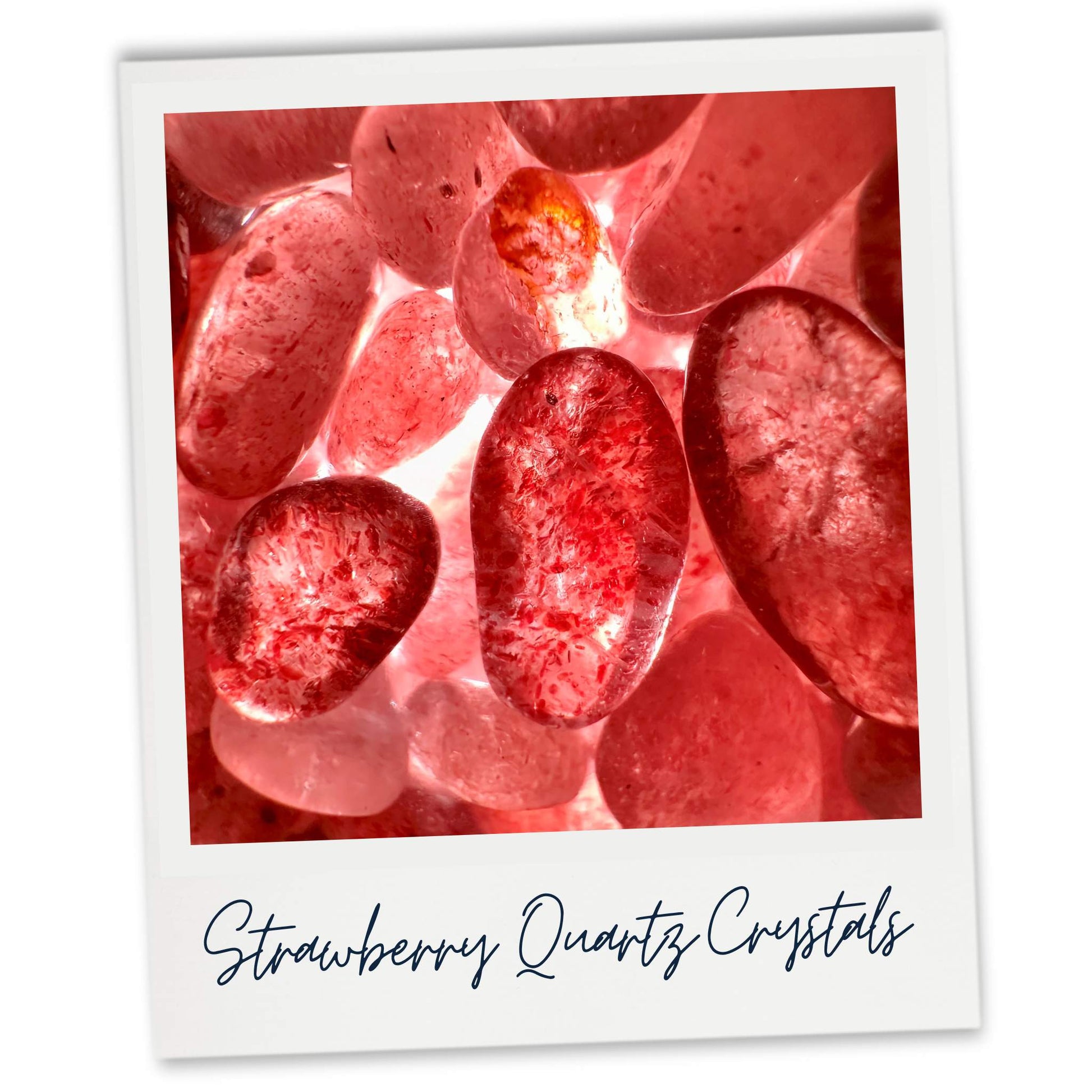 Strawberry Quartz crystals used in our luxury wax melts